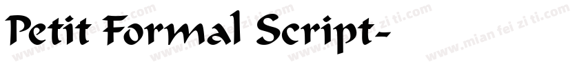Petit Formal Script字体转换